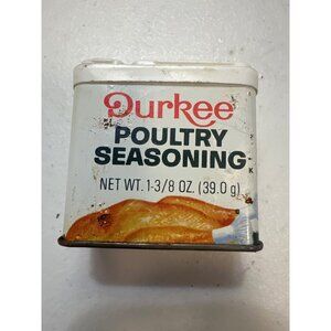 Vintage Durkee Poultry Seasoning Tin 1-3/8 Oz 39.0g SCM Corporation USA Collecti